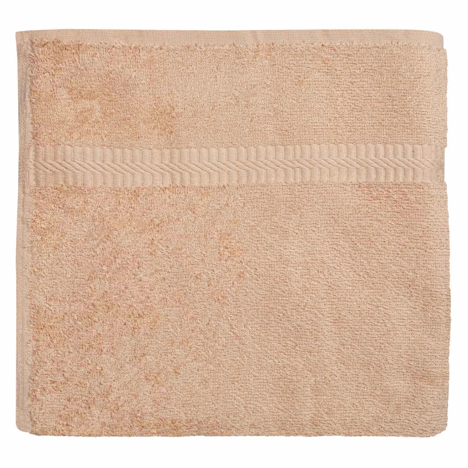American Dawn | 27X54 Inch Beige With Dobby Border Hotel Towel | Bath Towel