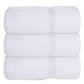 American Dawn | 27X50 Inch Serenade White Hotel Towel | Bath Towel With Double Horizontal Ribs Dobby 
