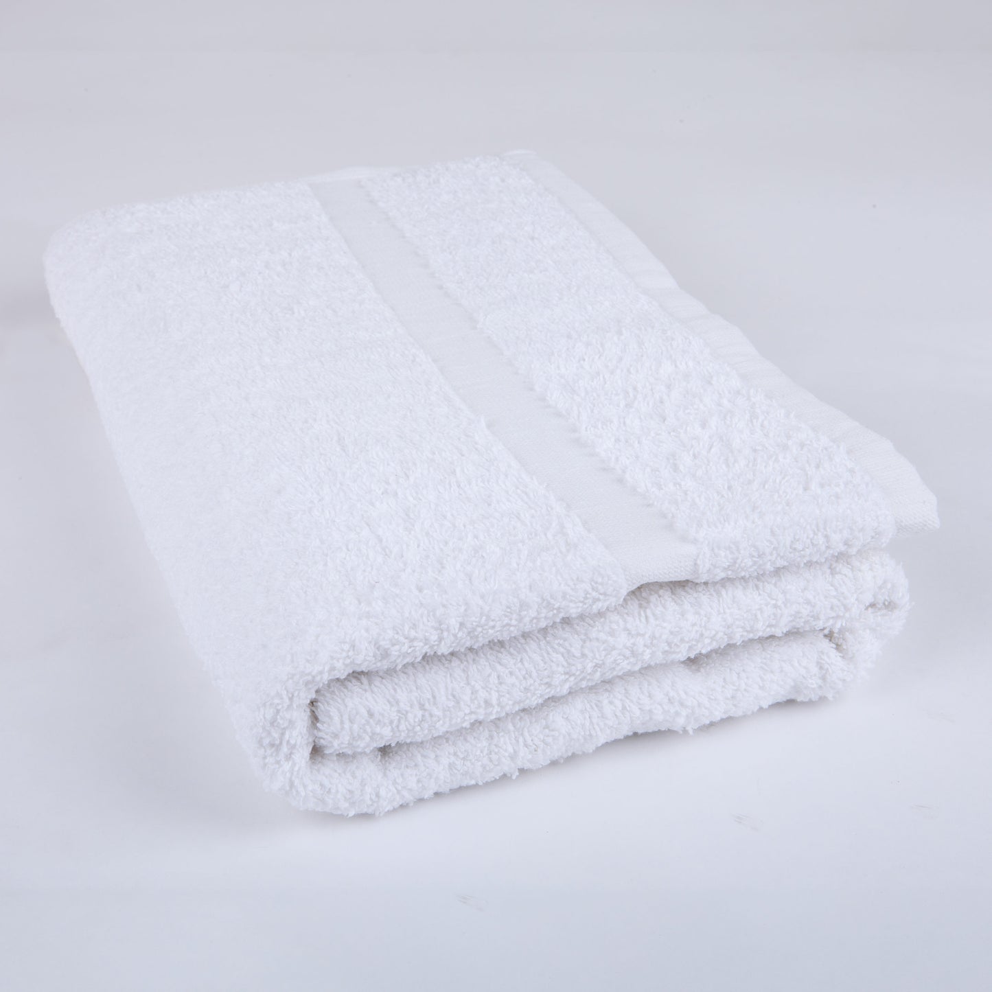 Bath Towel, 24x50 inch, Single Cam, Hemmed, White