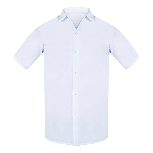 Cook Shirt, Short Sleeve, 1 Chest Pocket, Gripers, White