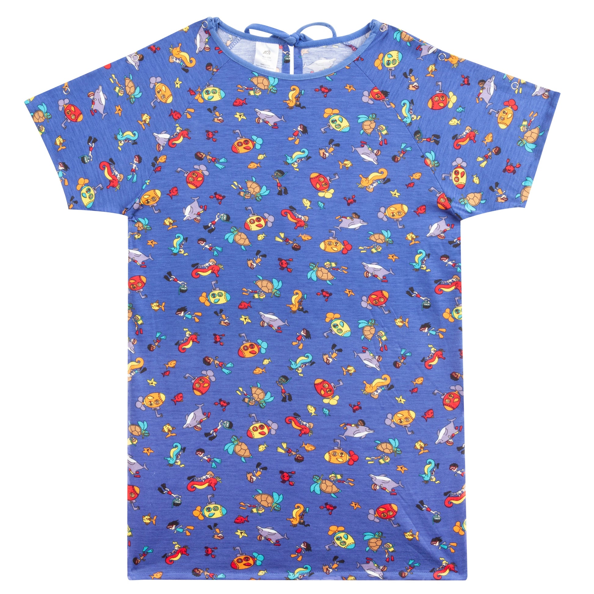 American Dawn | Large Royal Blue Pediatric Apparel | Pediatric Gown With Short Sleeves And 