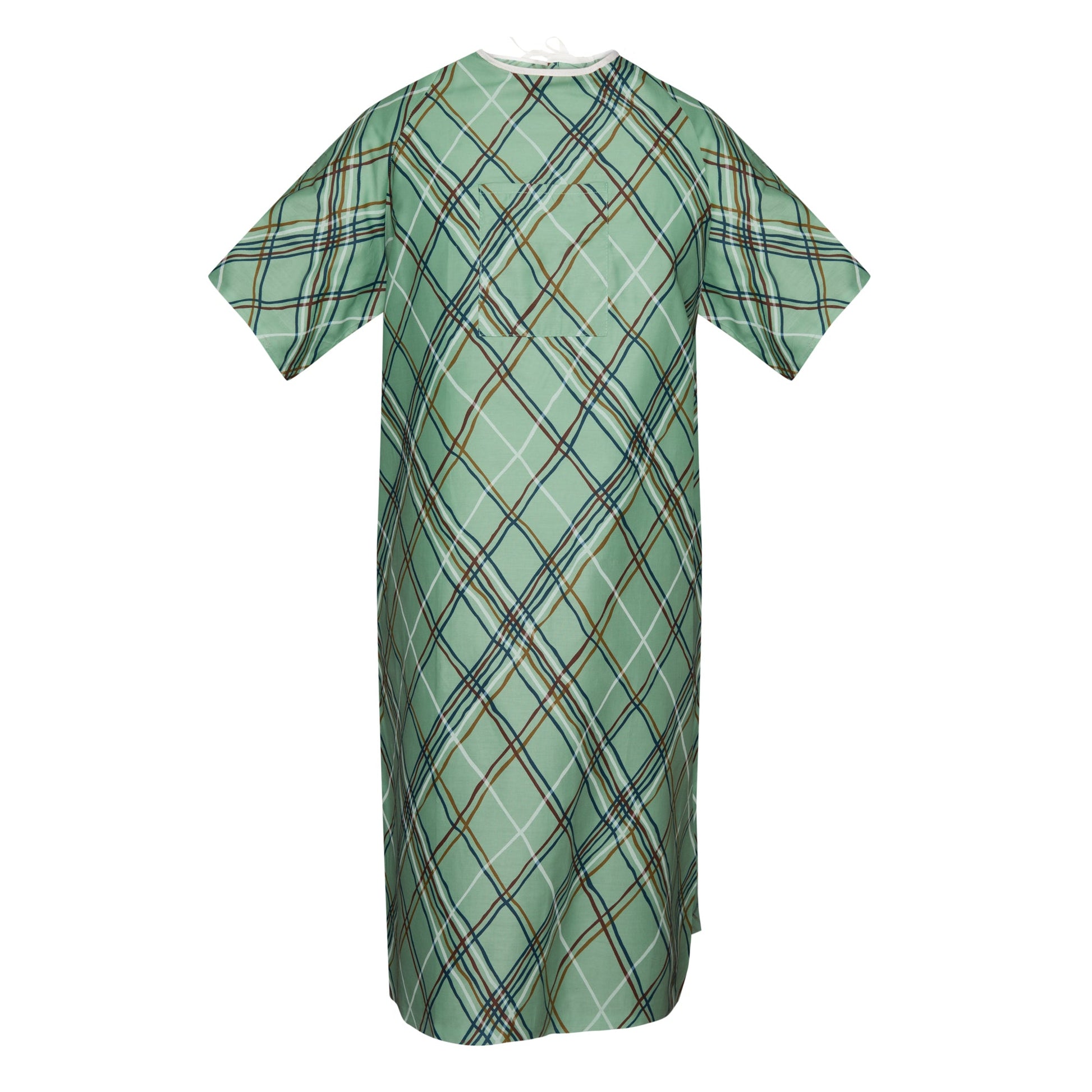 American Dawn |  Green Iv Gown With Short Sleeves And 1 Pocket
