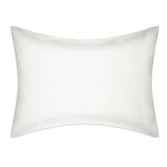 American Dawn | Standard Lyden Check White With 3Mm X 4Mm Check Design - “Micro-Check” Pillowcase 