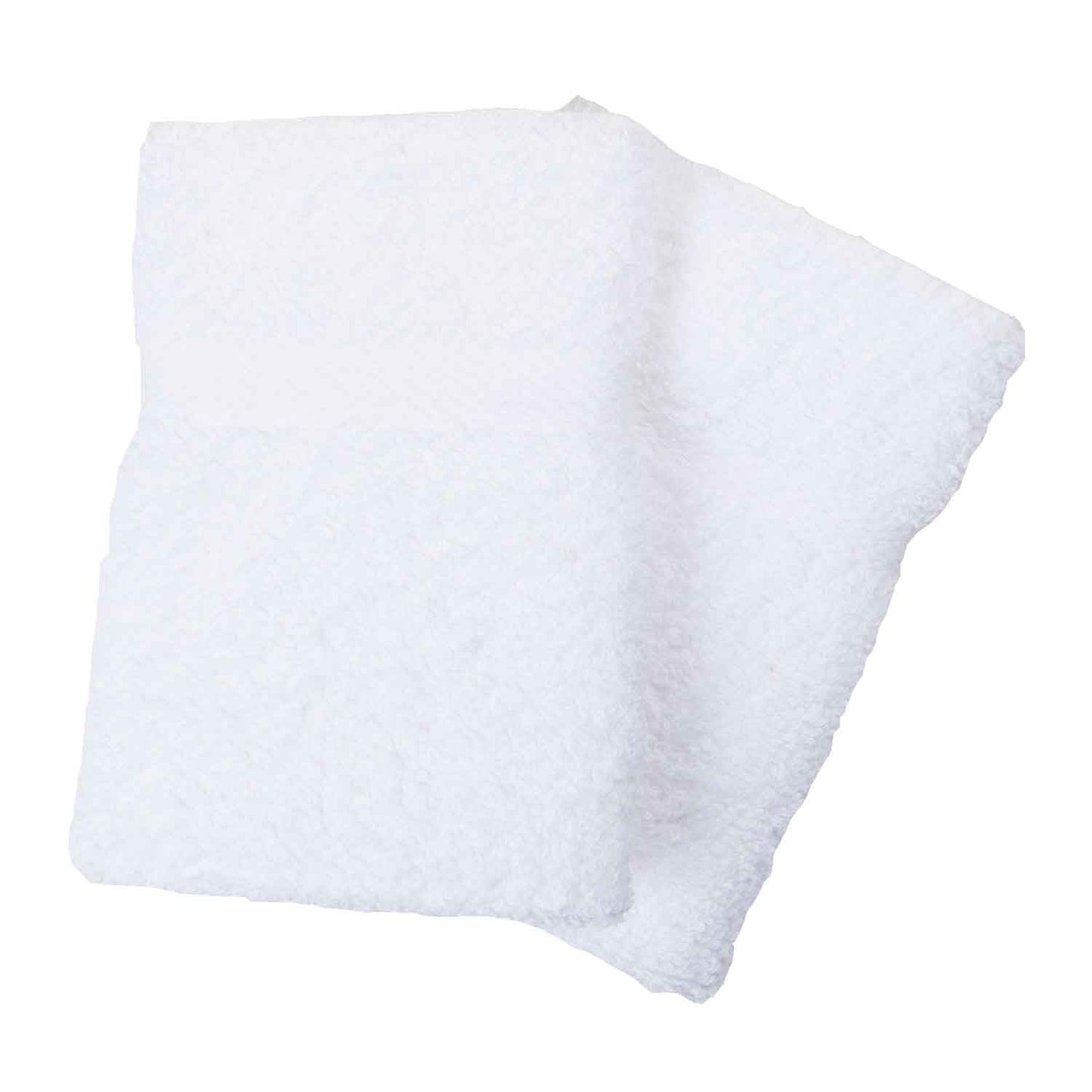 American Dawn | 13X13 Inch Crown White Hotel Towel |Wash Cloth With Zig Zag Dobby 