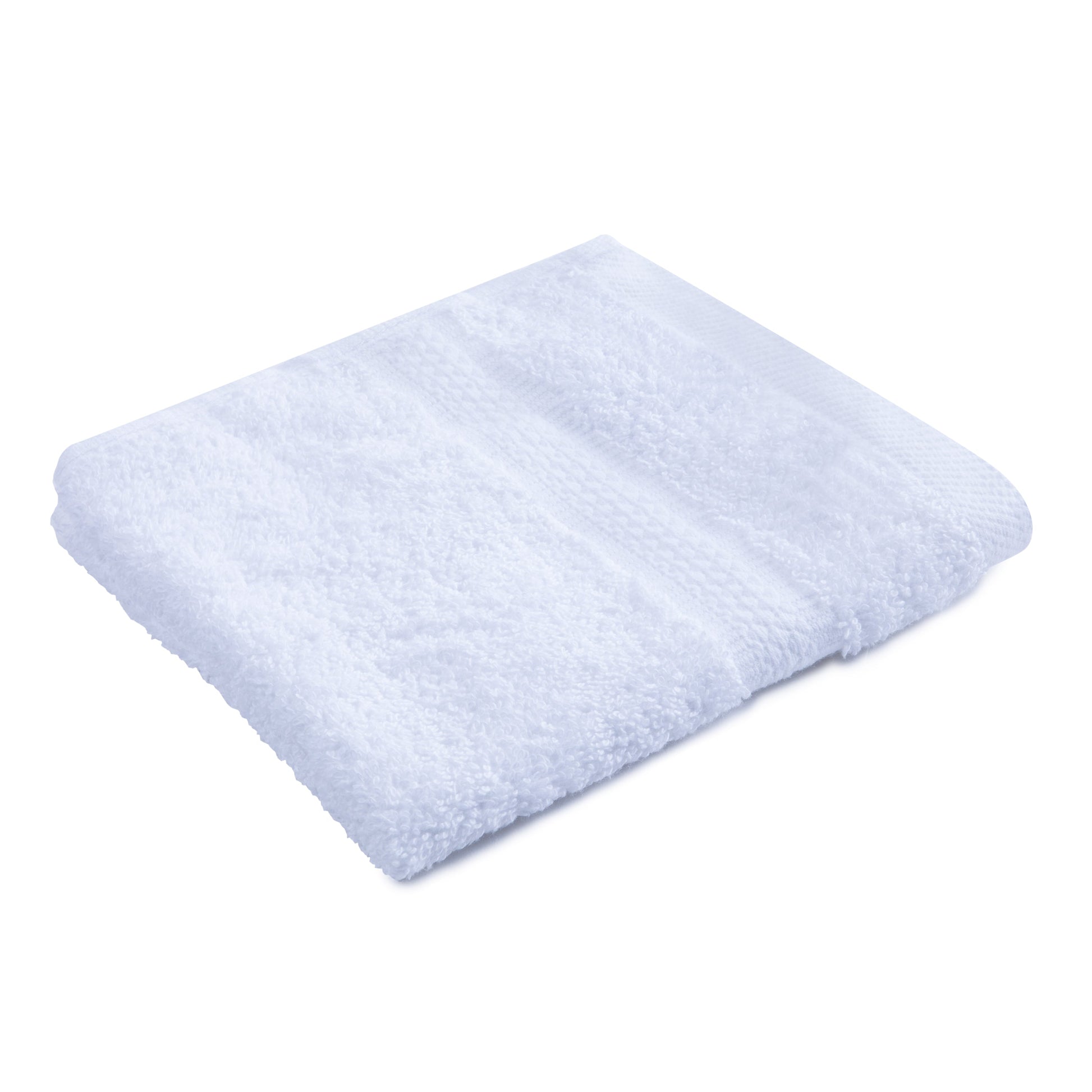 American Dawn | 13X13 Inch Kingston White Hotel Towel |Wash Cloth With Single Dobby | Tailored Honeycomb With Accents 
