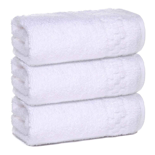 American Dawn | 13X13 Inch Villa Di Borghese Sorrento White Hotel Towel |Wash Cloth With Distinctive Jacquard Design 