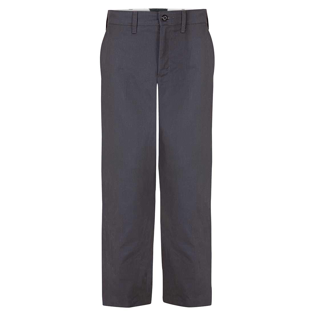 American Dawn | Charcoal 52 Inch Work Pant With 4 Pockets And Brass Ratcheting Zipper And Buttons