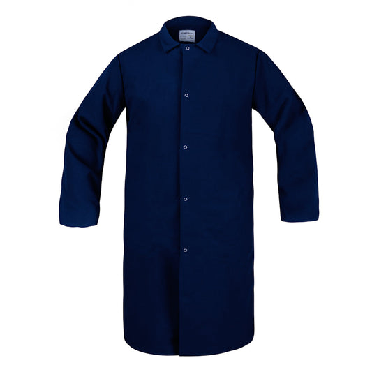 American Dawn | 2X-Large Navy Blue Butcher Frock Coat With Long Sleeves And No Pockets