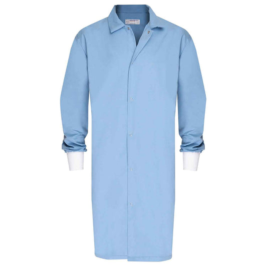 American Dawn | 2X-Large Light Blue Butcher Frock Coat With Long Sleeves And No Pockets