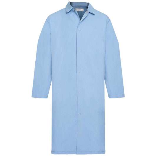 American Dawn | 3X-Large Light Blue Butcher Frock Coat With Long Sleeves And No Pockets