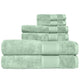 100% Cotton / Jadelite / Bath Towels: (2) 30x54 inchHand Towels: (2) 16x28 inchWashcloth: (2) 12x12 inch