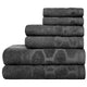 100% Cotton / Dark Shadow / Bath Towels: (2) 30x52 inchHand Towels: (2) 16x28 inchWashcloth: (2) 12x12 inch