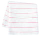 100% Cotton / White with Red Stripes / 15x28 inch