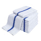 Bar Mop, 16x19 inch, White with Blue Center Stripe