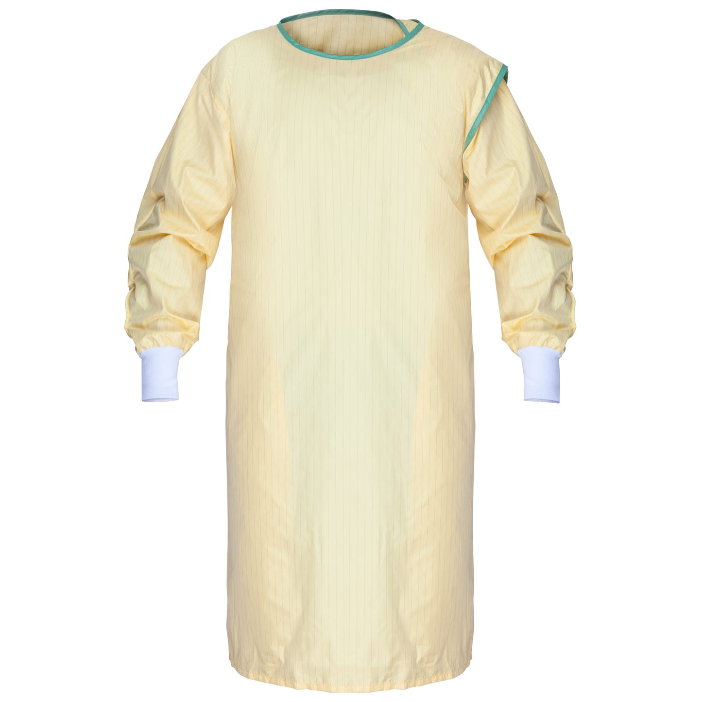 Protective Isolation Gown, White Cuff, Yellow, 3X-Large