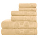 100% Cotton / Mellow Buff / Bath Towels: (2) 30x52 inchHand Towels: (2) 16x28 inchWashcloth: (2) 12x12 inch