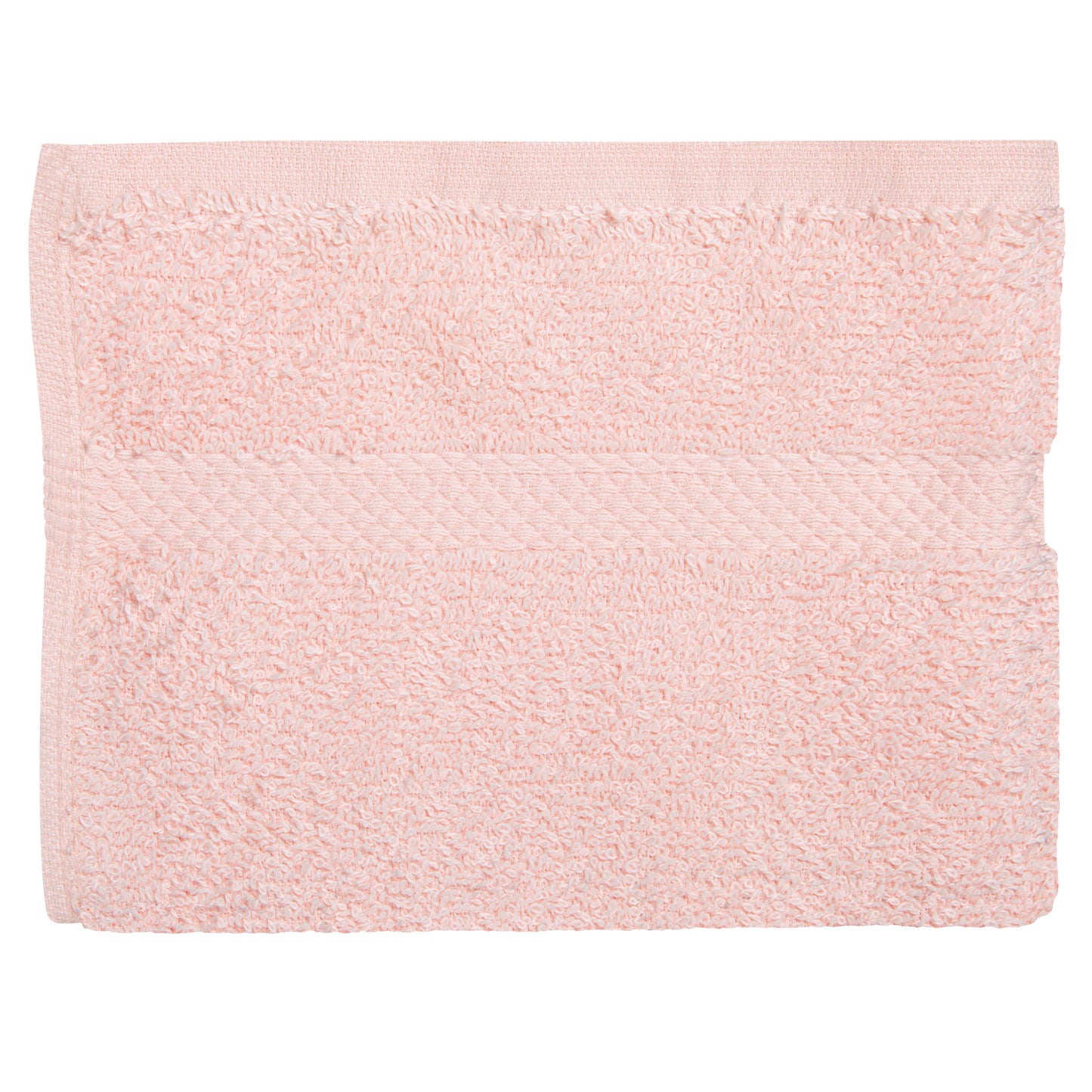 Premium Hand Towel, 16x27 inch, Dobby Border, Hemmed, Vat Dyed, Rose