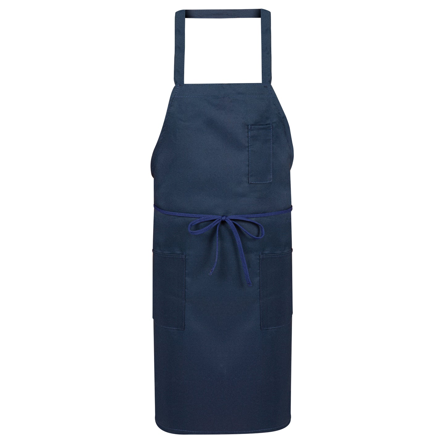 Bib Apron 28" x 33" 3 Pockets (1 Pencil, 2 Lower) w/ 36" Nylon String, Poly-Monofiliment