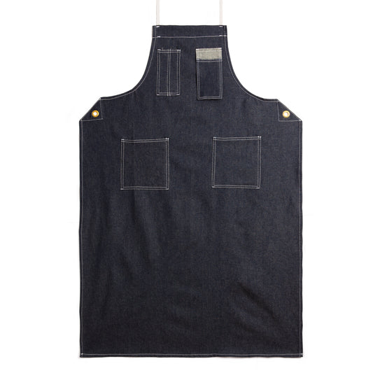 Mechanics Apron, 48 inch Nylon String, Navy Blue