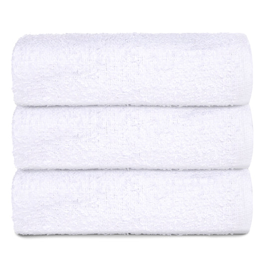 Premium Wash Cloth, 12x12 inch, No Cam, 16 Single Pile,Hemmed, White