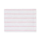 Glass Towel, 16x28 inch, White with Red Stripes