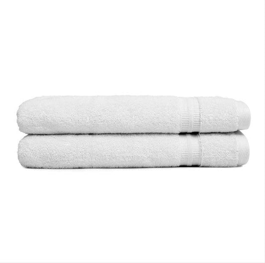 American Dawn | 20X36 Inch Villa Di Borghese Lucca White Hotel Towel | Hand Towel With Double Ribbed Embellished Dobbies 