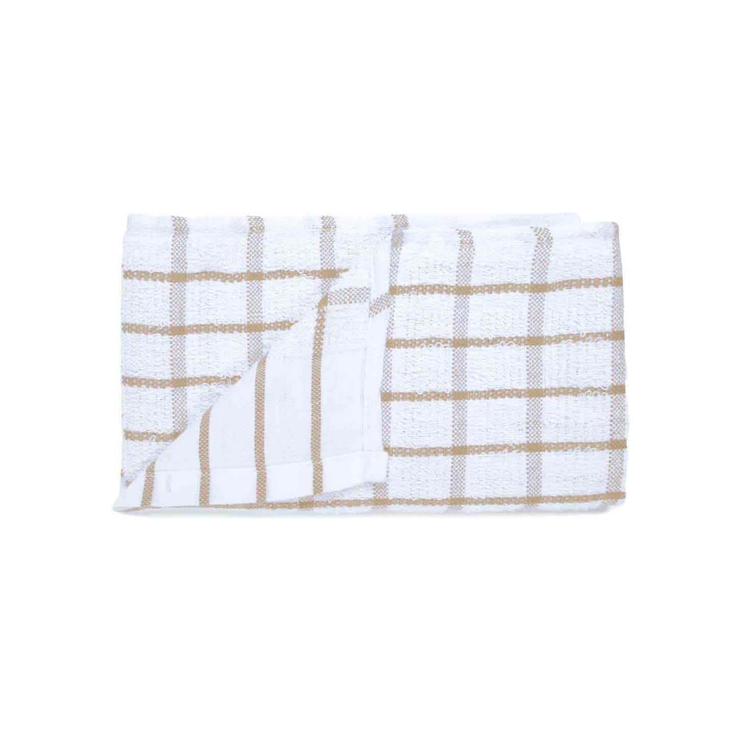 American Dawn | 15X25 Inch Beige With Checkered Print Dish Towel