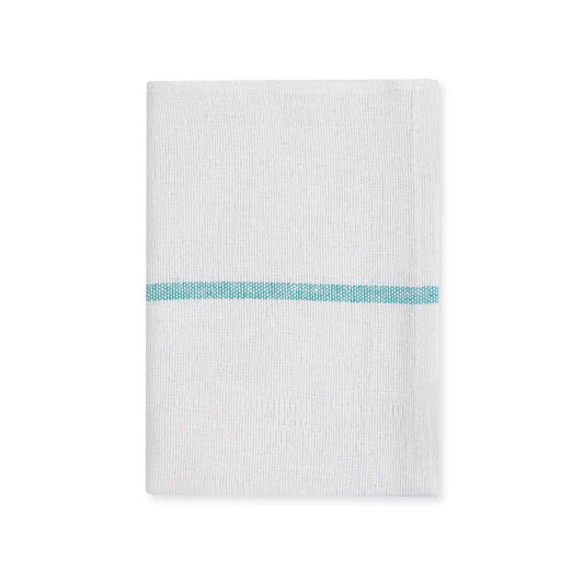 American Dawn | 30X36 Inch Osnaburg White With Green Border Dish Towel 
