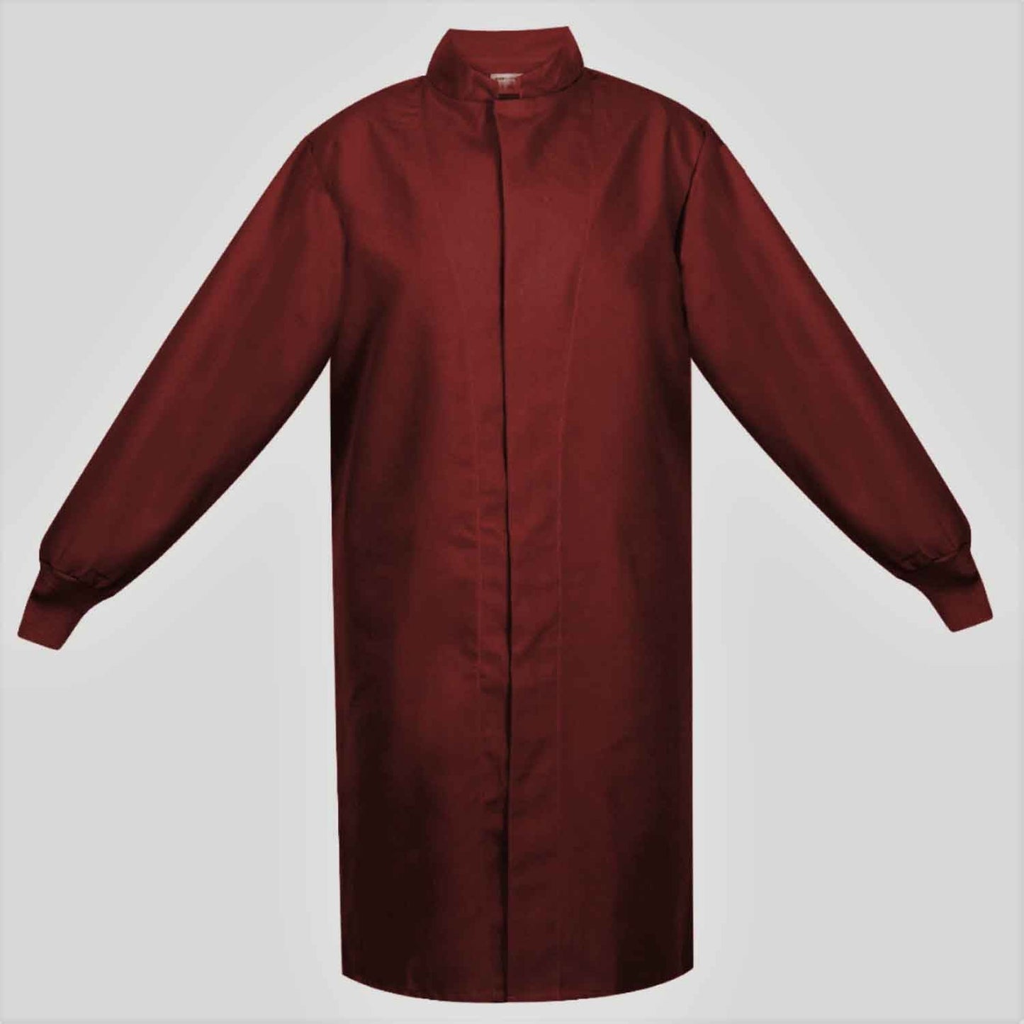 American Dawn | X-Large Maroon Lab Coat With Long Sleeves And No Pockets