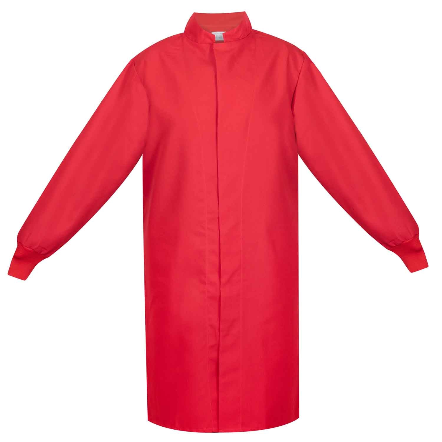 American Dawn | X-Small Red Lab Coat With Long Sleeves And No Pockets