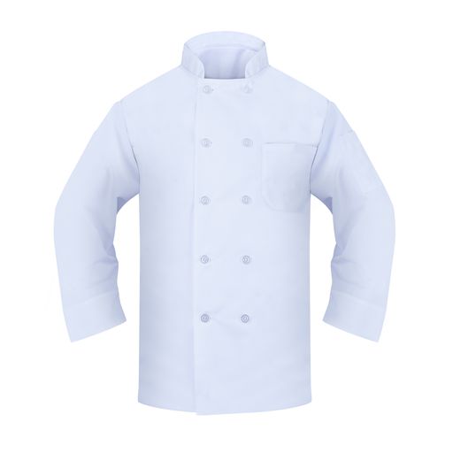 American Dawn | 4X-Large White Chef Coat With Knot Buttons, Long Sleeves And 1 Pocket
