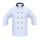 65% Polyester | 35% Cotton / White With Black Buttons / Medium