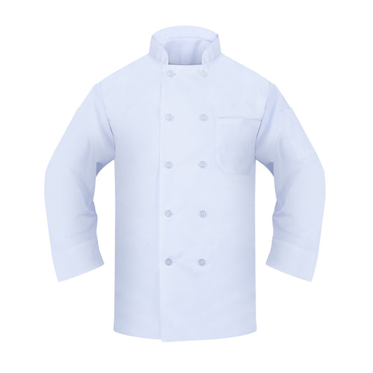 American Dawn | 2X-Large White Chef Coat With Pearl Buttons, Long Sleeves And 2 Pockets