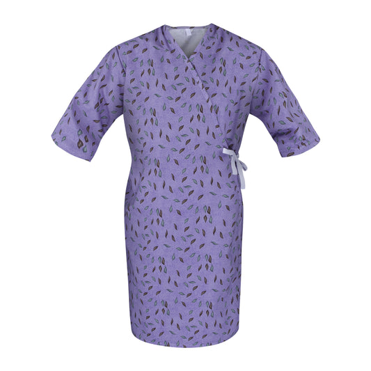 American Dawn |  Purple Patient Gown With Short Sleeves And