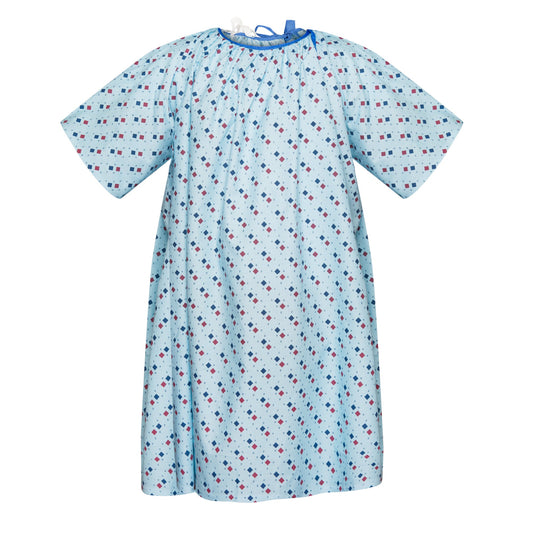American Dawn | 10X-Large Blue Patient Gown With Short Sleeves And