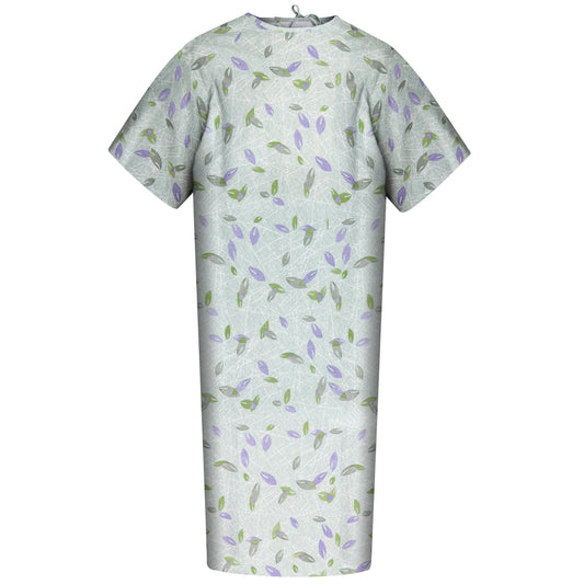 American Dawn |  White Patient Gown With Short Sleeves And