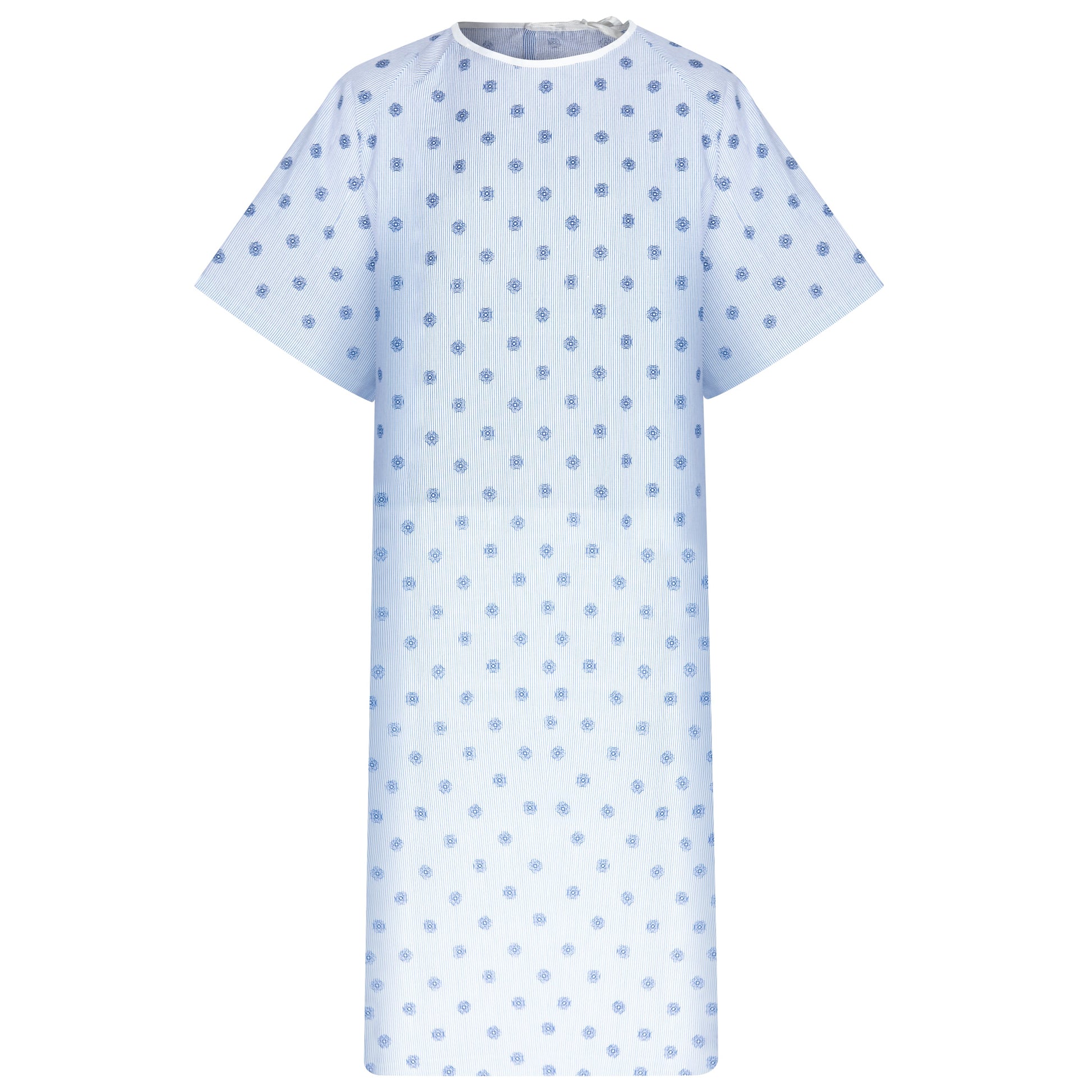 American Dawn |  Blue Patient Gown With Short Sleeves And
