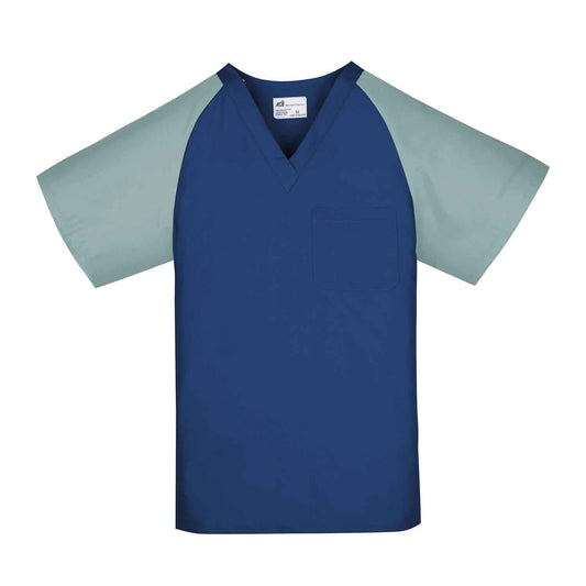 American Dawn | 3X-Large Navy Blue Scrub Top With Raglan Short Sleeves And 1 Pocket