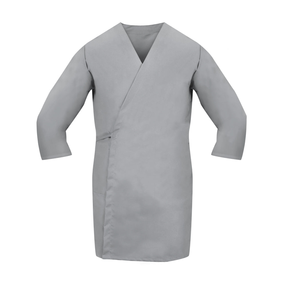 American Dawn | X-Large Grey Smock Wraps With 3/4 Sleeves And No Pockets