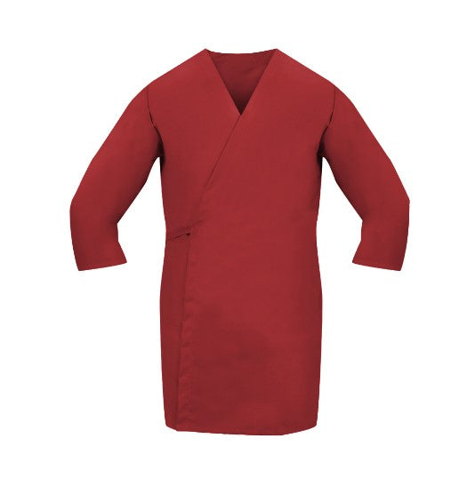 American Dawn | X-Large Red Smock Wraps With 3/4 Sleeves And No Pockets