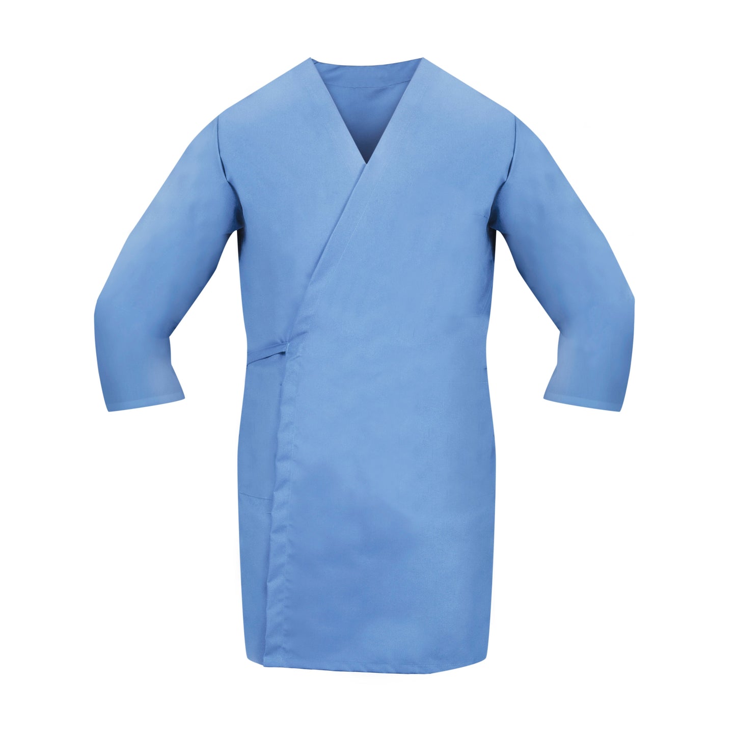 American Dawn | X-Small Light Blue Smock Wraps With 3/4 Sleeves And No Pockets