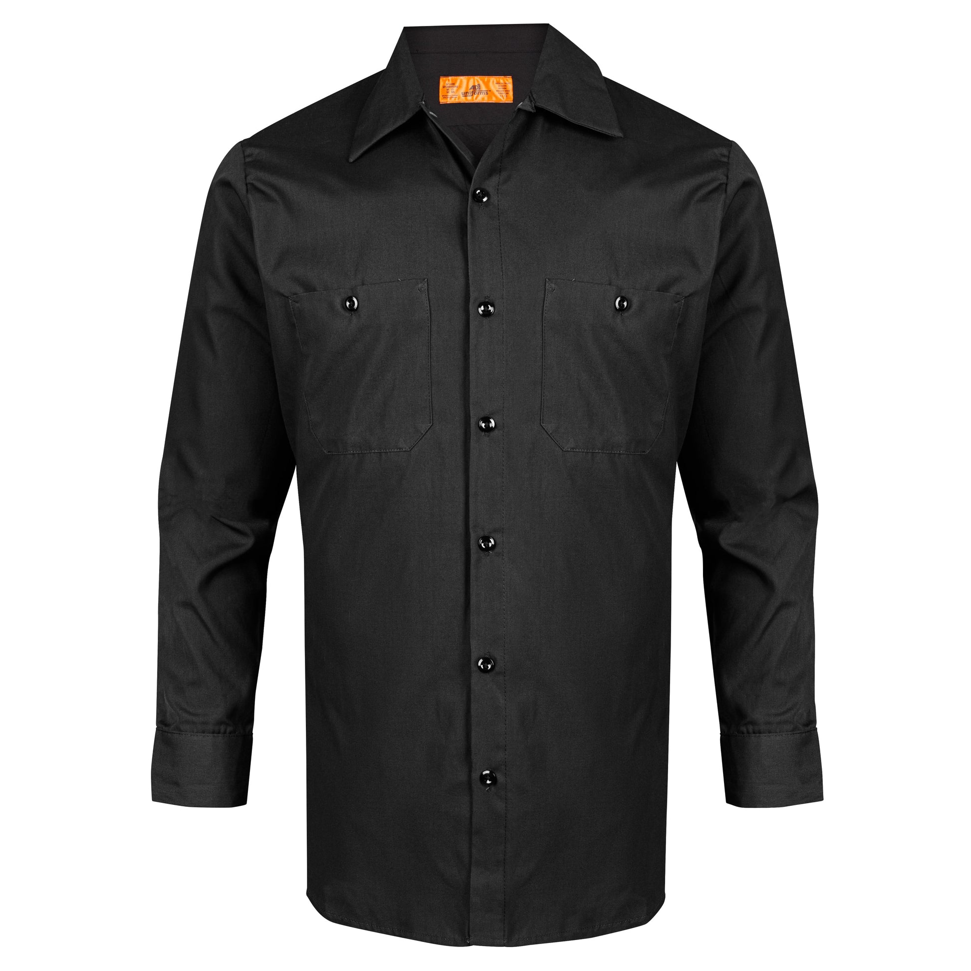 American Dawn | 2X-Large Black Work Shirt With Long Sleeves And 2 Pockets