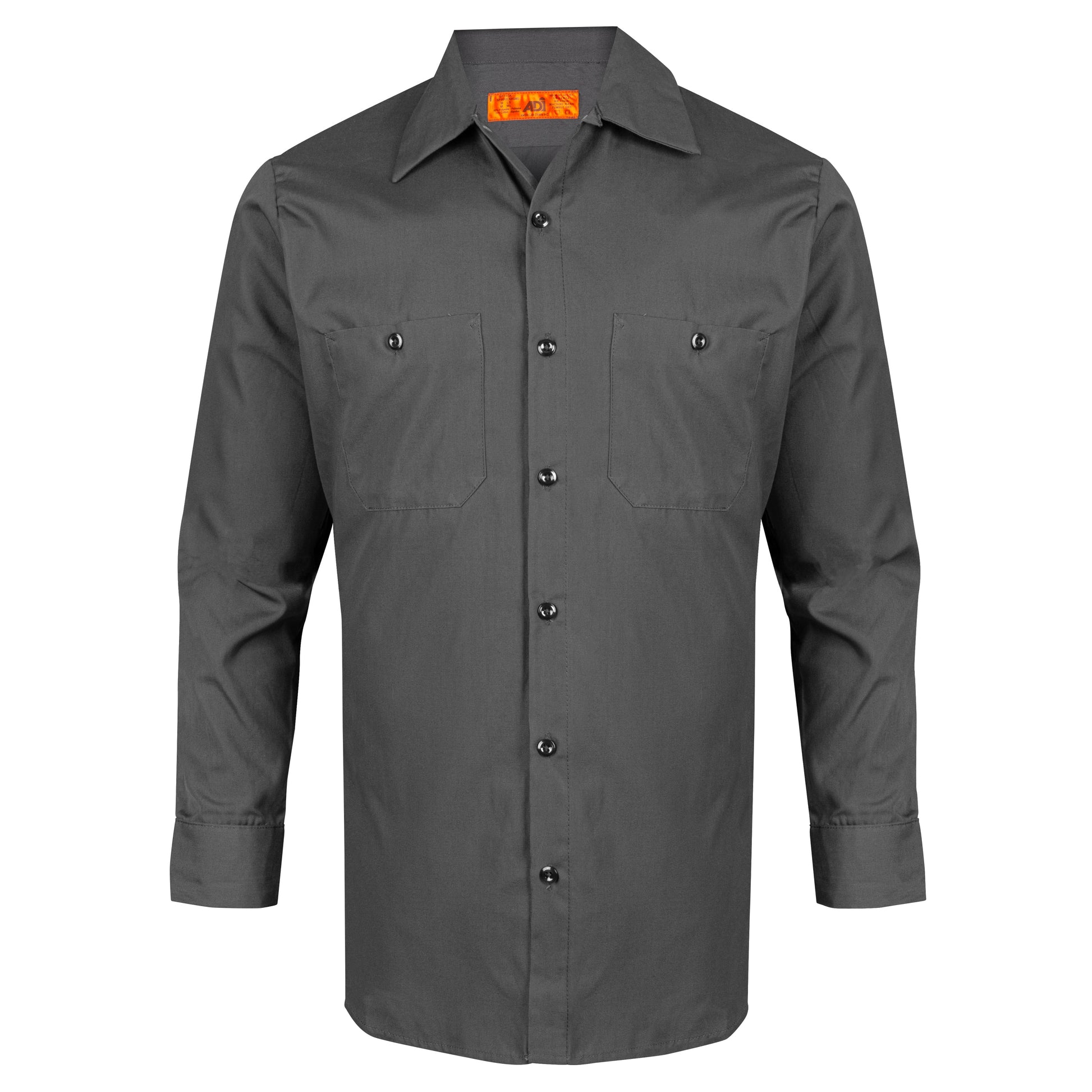 American Dawn | 2X-Large Charcoal Work Shirt With Long Sleeves And 2 Pockets