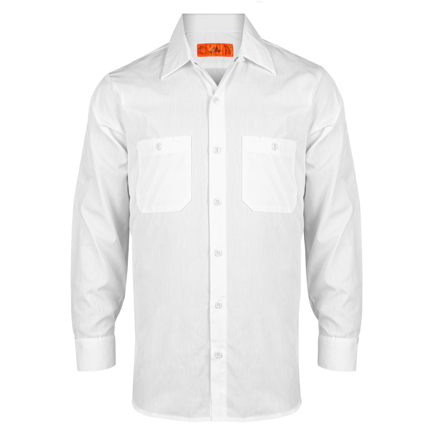 American Dawn | 2X-Large White Work Shirt With Long Sleeves And 2 Pockets