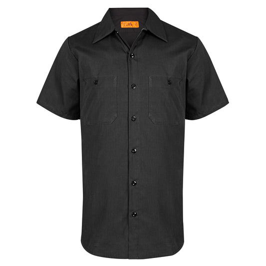American Dawn | 2X-Large Black Work Shirt With Short Sleeves And 2 Pockets