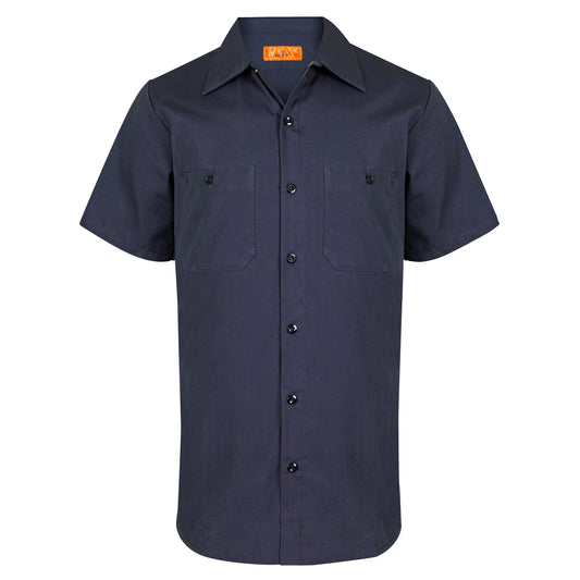 American Dawn | 2X-Large Navy Blue Work Shirt With Short Sleeves And 2 Pockets