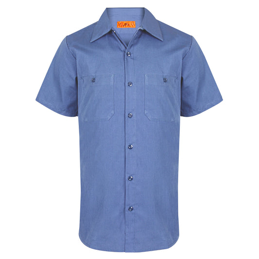 American Dawn | 2X-Large Petrol Blue Work Shirt With Short Sleeves And 2 Pockets