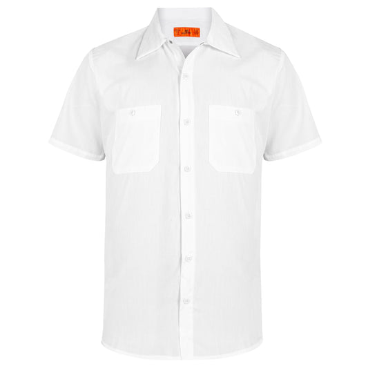 American Dawn | 2X-Large White Work Shirt With Short Sleeves And 2 Pockets