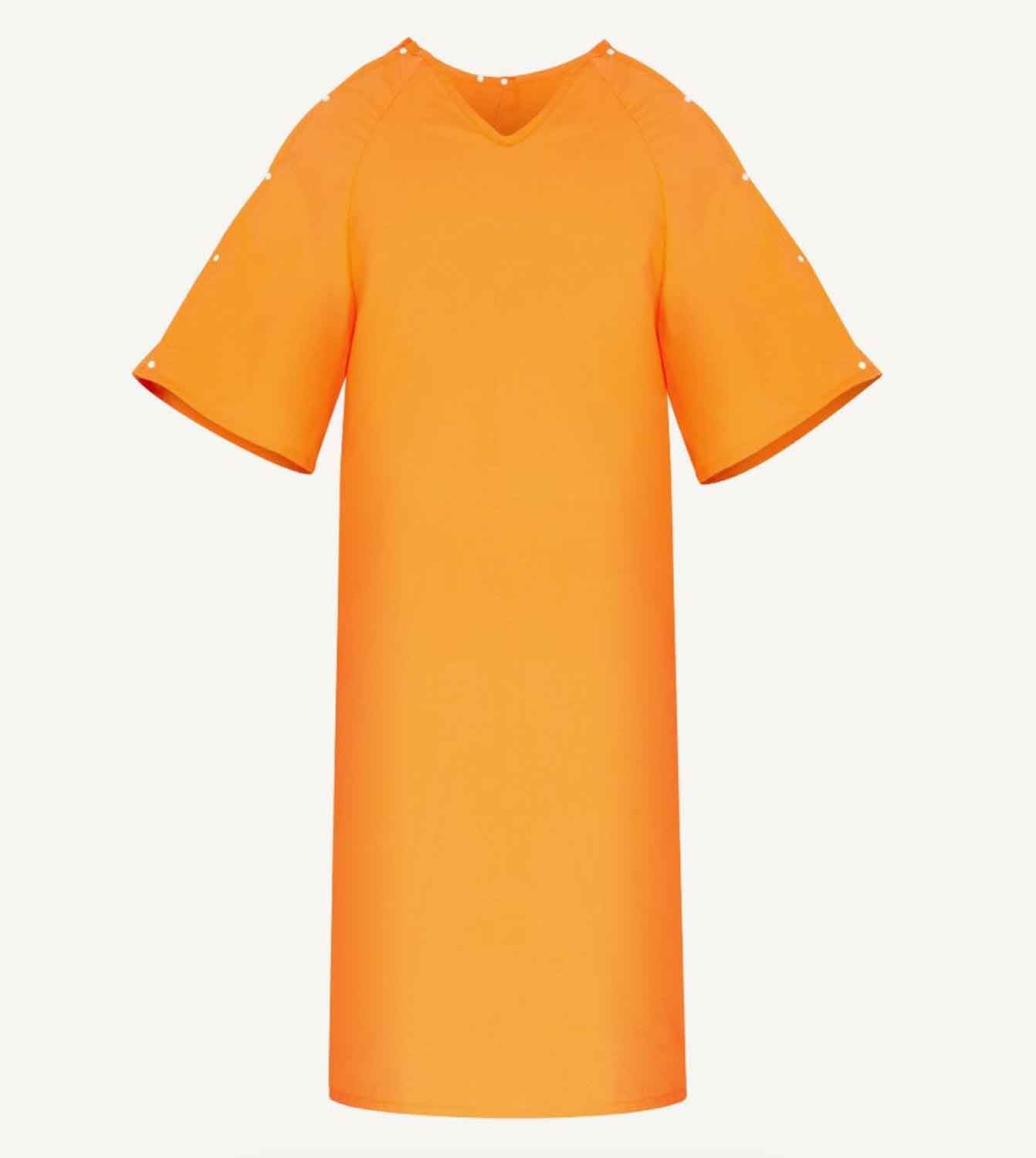 IV Gown, Snap Closure, Large, Orange, 48 pcs/pk